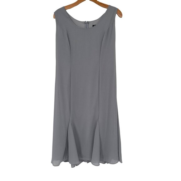 eva Elegant Gray Chiffon Dress Sequined Jacket Set  Womens Size large Formal - Picture 5 of 5